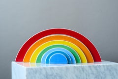 Large Rainbow Sculpture in Porcelain and Platinum, 1974. Edition of 30.