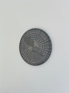 Raster Moon, 2009, clay, silver, glaze, platinum, round, Group Zero, light