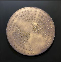 Raster Sun, 2009, clay, gold glaze, round, Group Zero, light