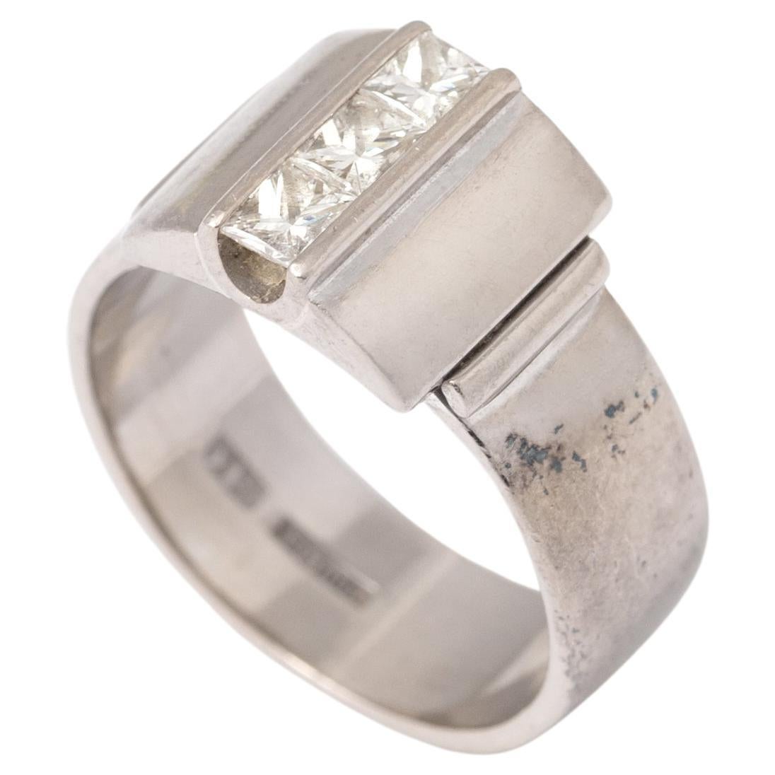 Otto Poulsen Diamond Gold Ring For Sale