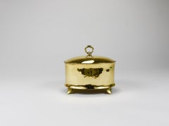 Otto Prutscher Ciotola in ottone in stile liberty con coperchio, Melzer & Neuhardt, anni '20