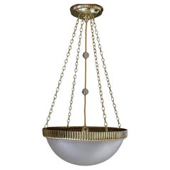 Otto Prutscher chandelier with original glass shade vienna around 1908