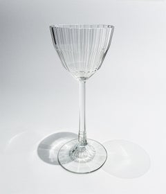 Otto Prutscher Faceted Stem Glass for Meyr's Neffe, Wiener Werkstätte, 1909