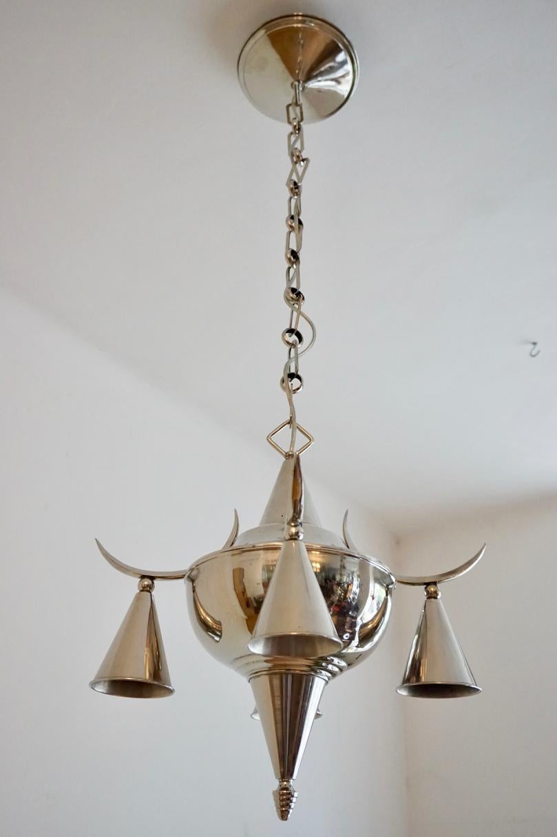 Otto Prutscher 'in style of' Chandelier from Vienna, 1920s Wiener Werkstatte In Good Condition In  Budapest, HU