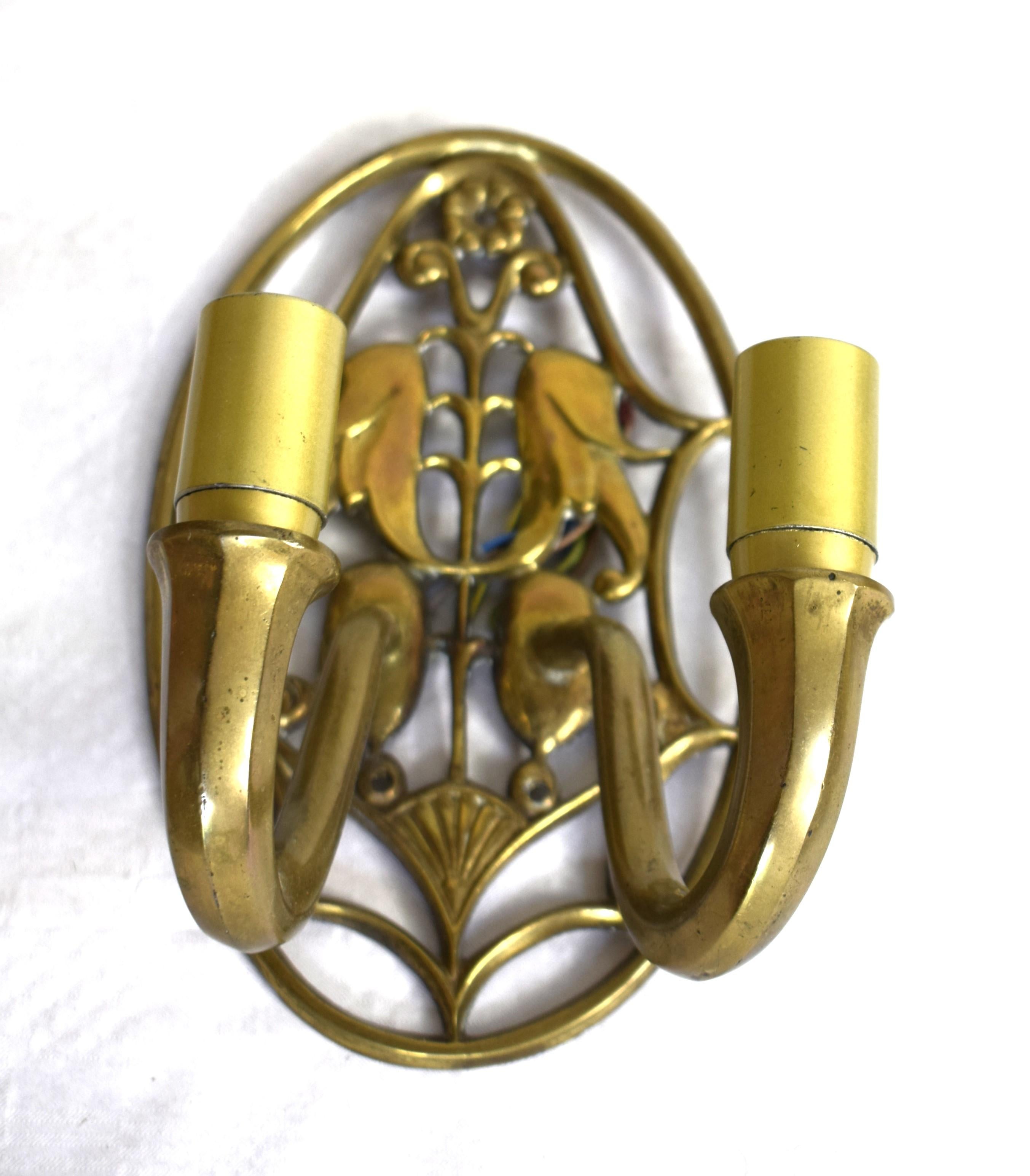 Otto Prutscher; Wiener Werkstätte: 2 Wandlampen (Frühes 20. Jahrhundert) im Angebot