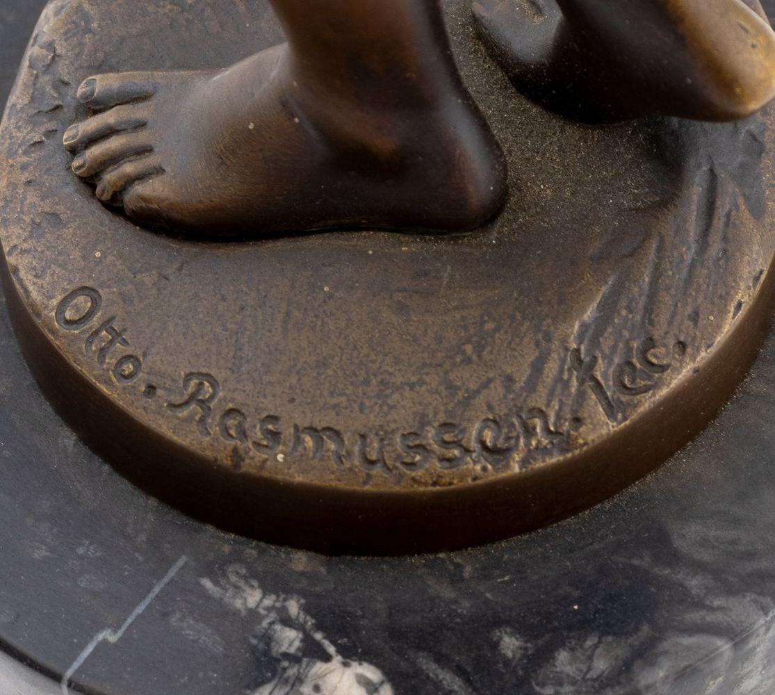XIX secolo Scultura in bronzo di Venere in piedi di Otto Rasmussen in vendita