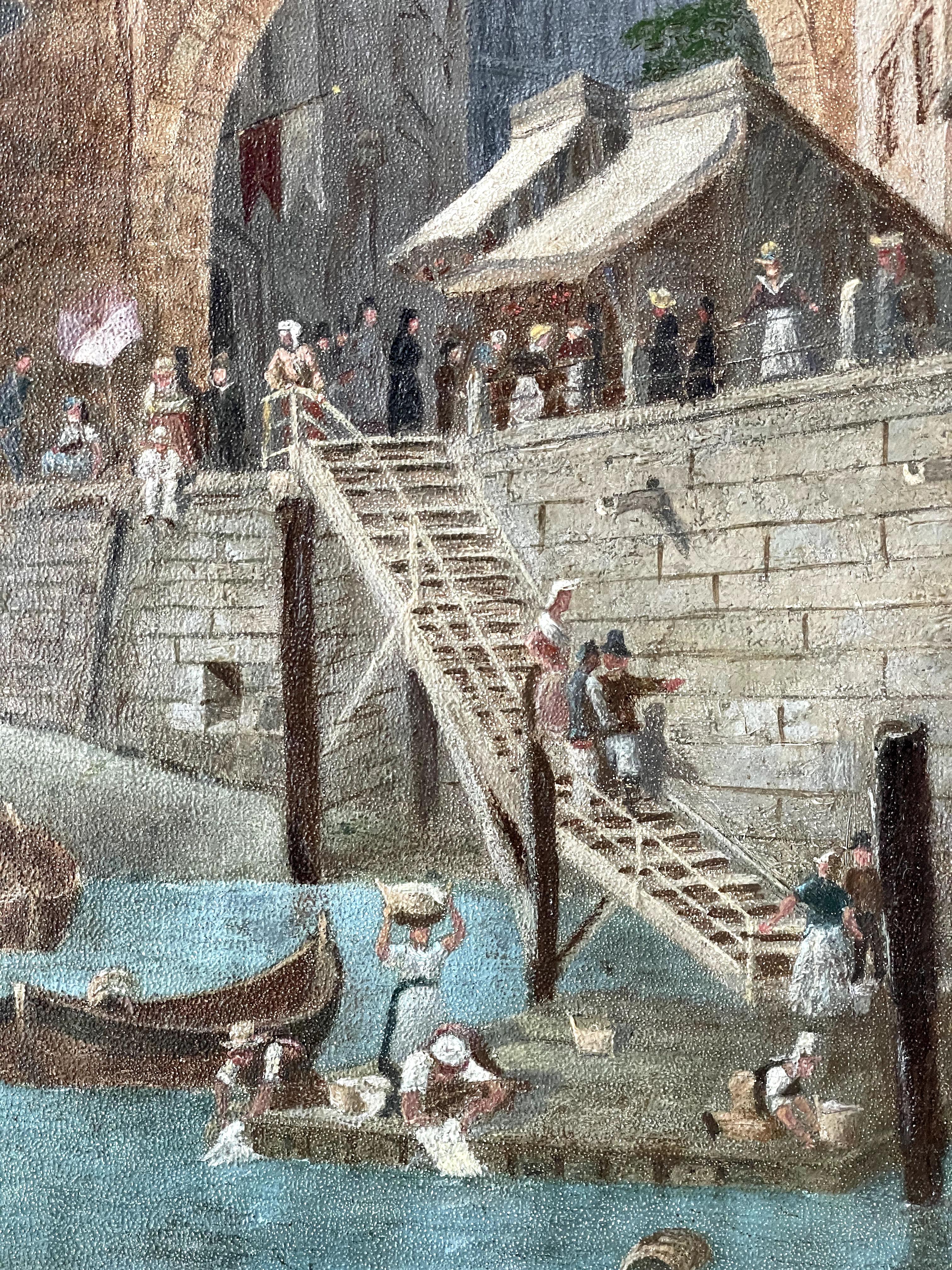 „Dutch City Dock Scene“ im Angebot 1