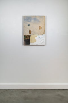 Sans titre 1999.02 - Œuvre abstraite en techniques mixtes sur toile, 30 x 22 pouces, signée