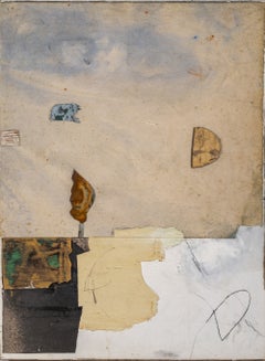 Sans titre 1999.02 - Œuvre abstraite en techniques mixtes sur toile, 30 x 22 pouces, signée