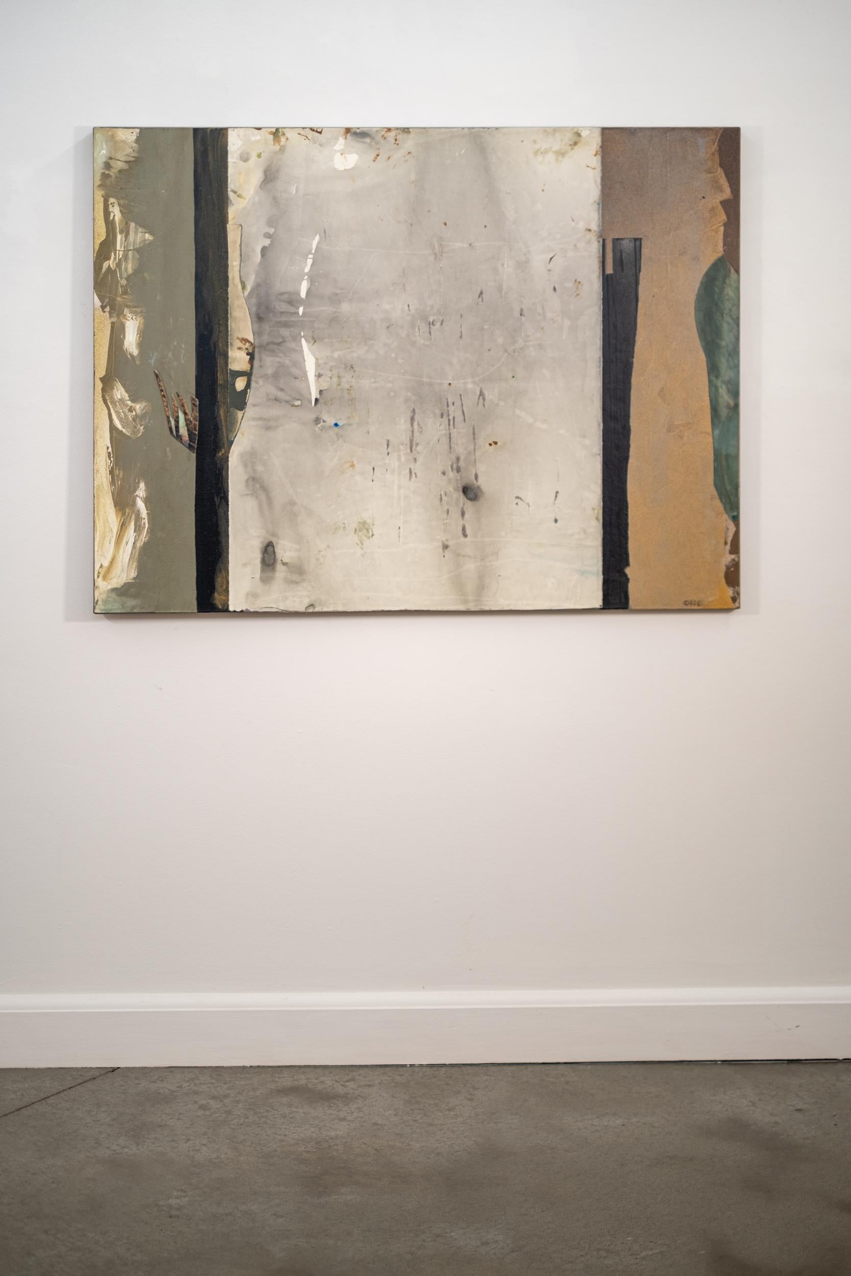 Composition of Light - zeitgenössisch, kubistisch, abstrakt, Acryl auf Leinwand (Braun), Abstract Painting, von Otto Rogers