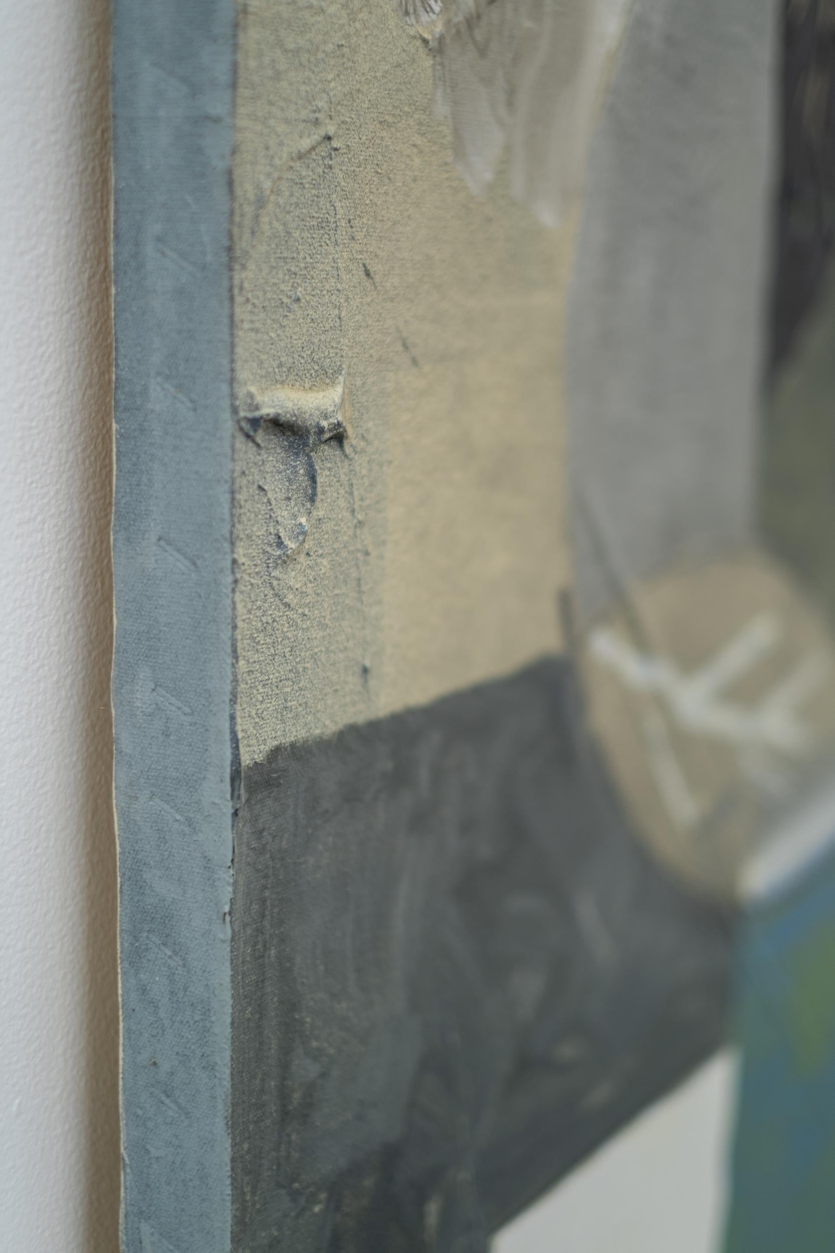 Composizione di foglie - contemporaneo, modernista, astratto, acrilico su tela in vendita 2
