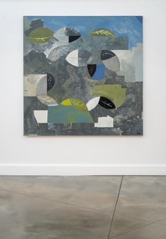 Leaf Composition - painting, acrylic on canvas