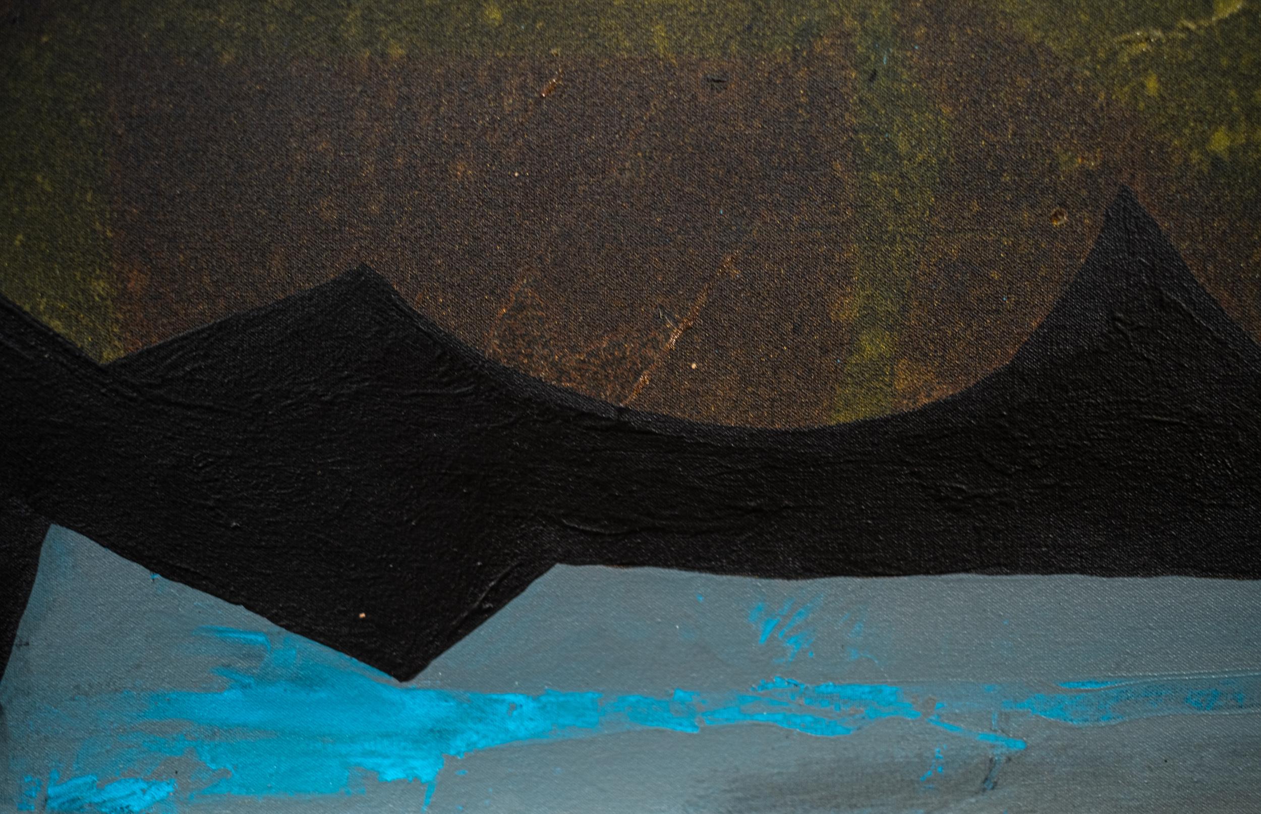 Light Drama - contemporáneo, cubista, abstracto, acrílico sobre lienzo en venta 5
