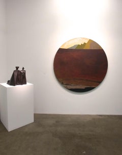 "Mountains and Valley, " Modern, Abstract, Landscape, Acrylic on Canvas Painting