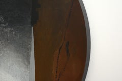 Mystic Circle - scuro, intimo, astratto, cubista, tondo, acrilico su lino