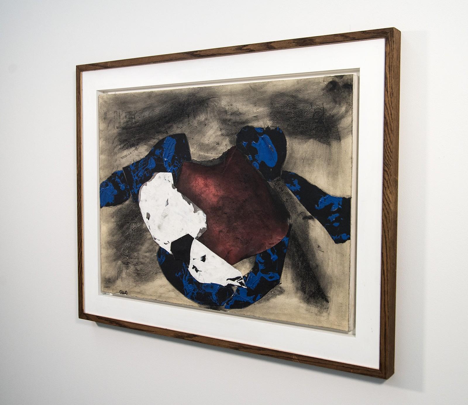 Senza titolo Blu Bianco Rosa - dinamico, modernista, astratto, acrilico su tela - Painting di Otto Rogers