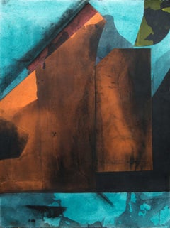 Sans titre (Œuvre sur papier) - abstrait moderniste et vibrant, technique mixte sur papier