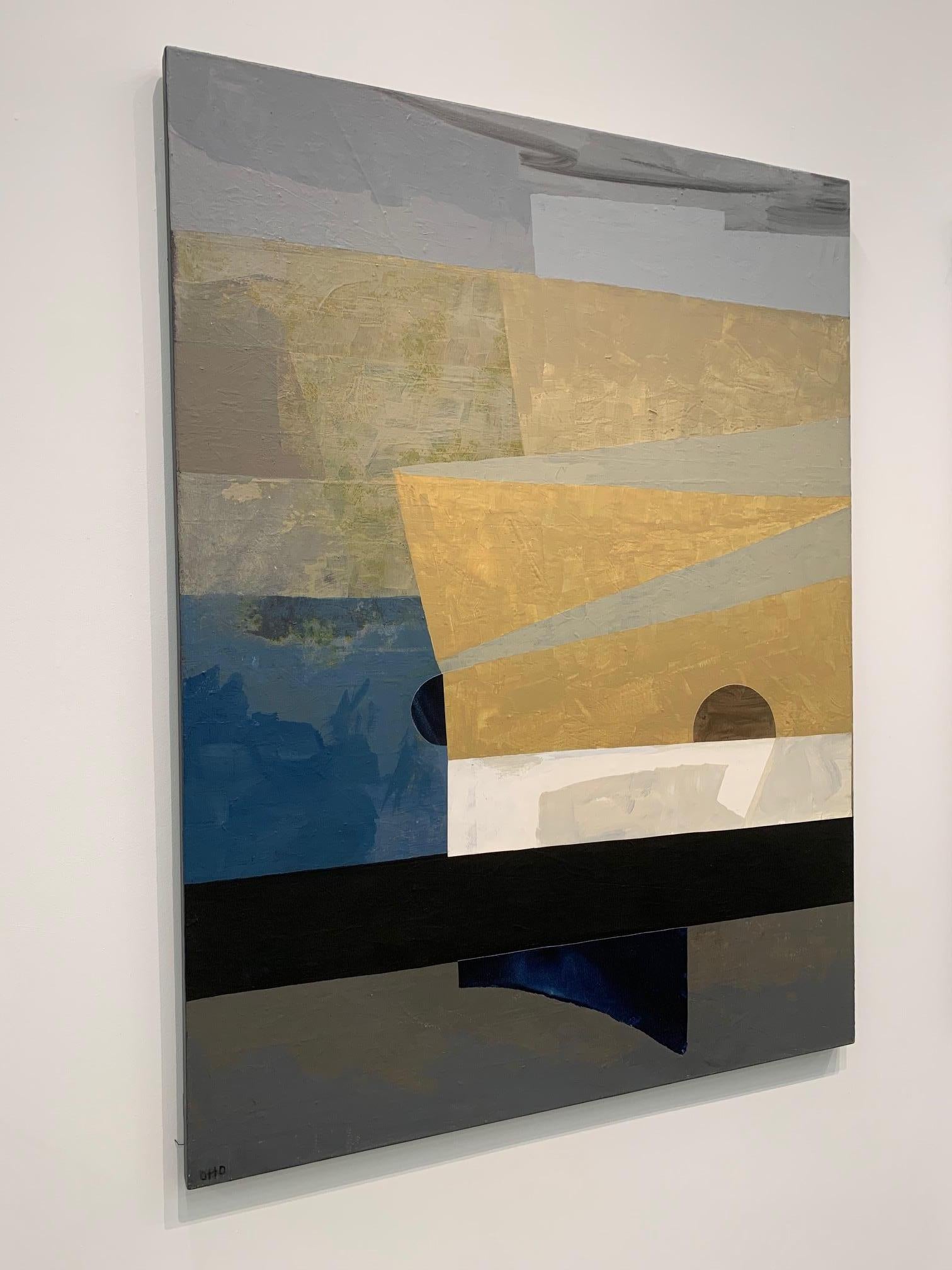 This contemporary, abstract painting by Otto Rogers, depicts a geometric landscape using neutral colour tones.

Otto Rogers was born in 1935 in Kerrobert, Saskatchewan. He attended the Saskatchewan Teachers College (1954) and received a Bachelor of