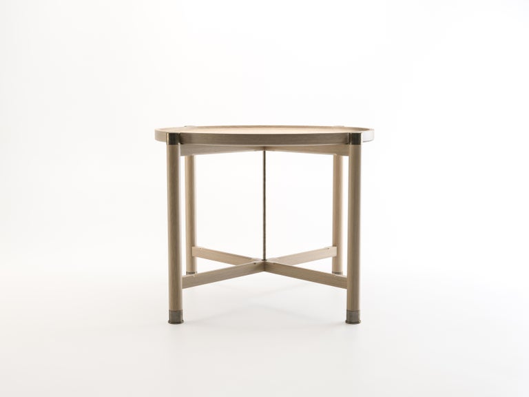 Otto Round Side Table In Bleached Oak, Juniper Dell Round Lamp Tables