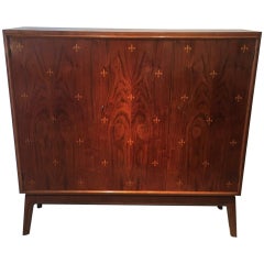 Otto Schultz 
s Sideboard with "Fleur-de-Lys" Pattern for Boet, circa 1940