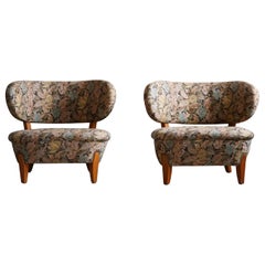 Otto Schulz, A Pair of Lounge Chairs, Jio Möbler, Swedish Modern, 1950s