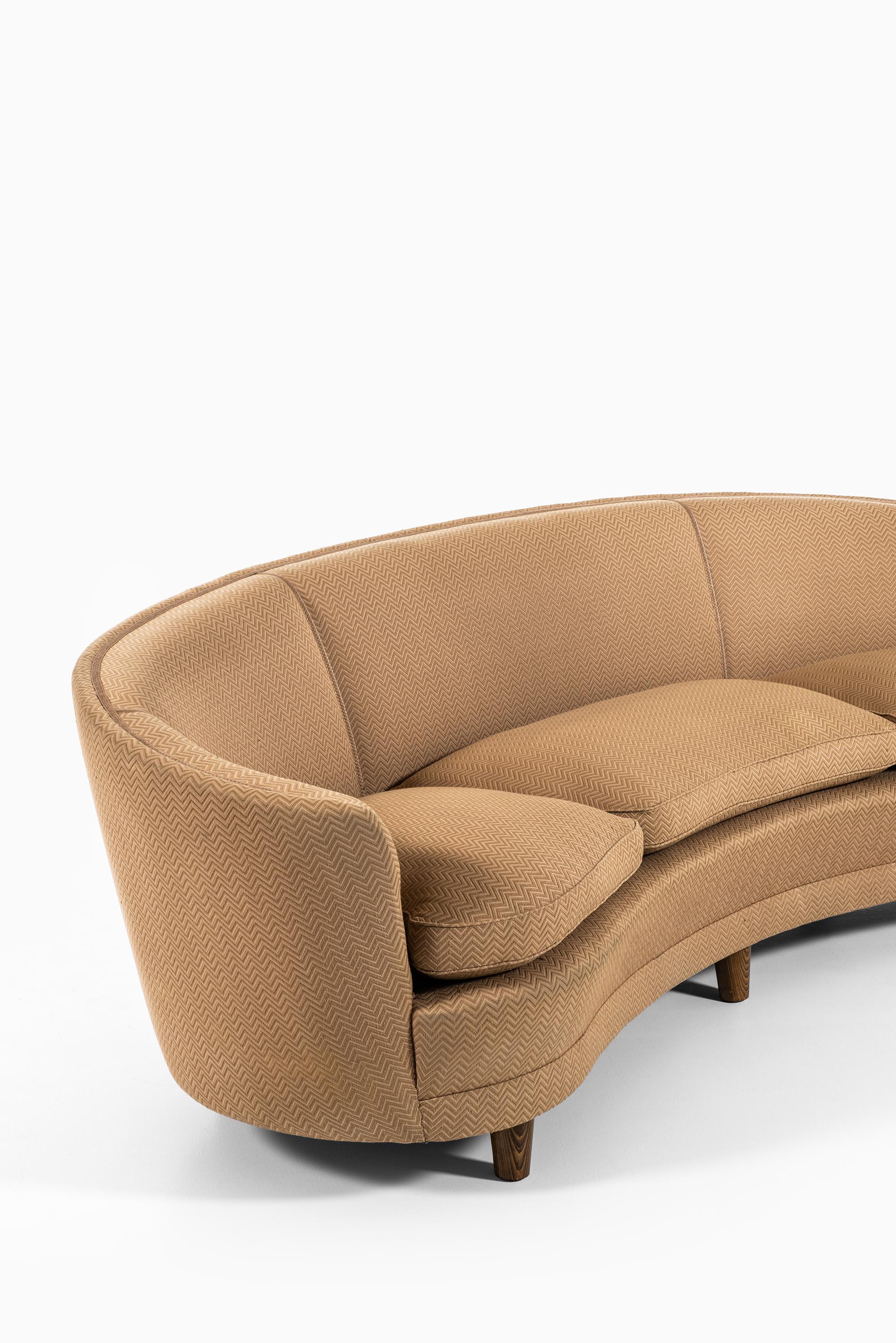 Fabric Otto Schulz Big Curved Sofa Produced by Boet in Sweden