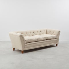 Otto Schulz Chesterfield Sofa für Jio Möbler - Schweden, 1950er Jahre