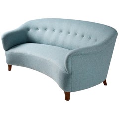 Otto Schulz Curved Swedish Sofa, circa 1940