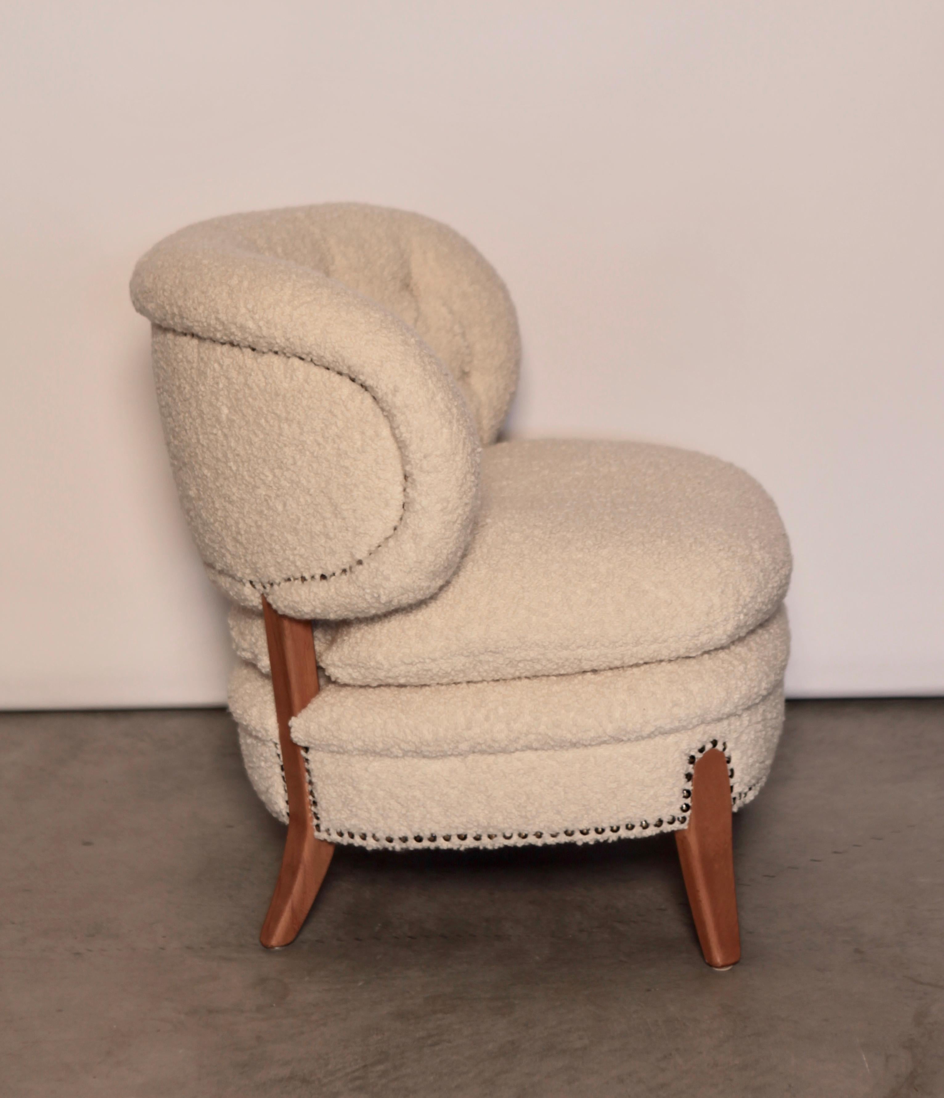 Stained Otto Schulz Easy Chair, Sweden, Produced by Boet, 1940s For Sale