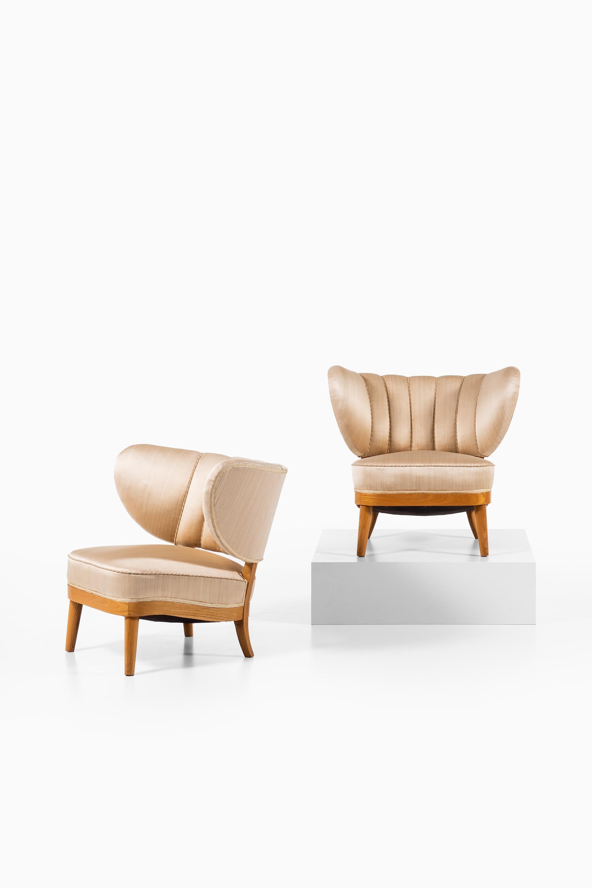 Sehr seltenes Paar Sessel:: entworfen von Otto Schulz. Produziert von Boet in Schweden.