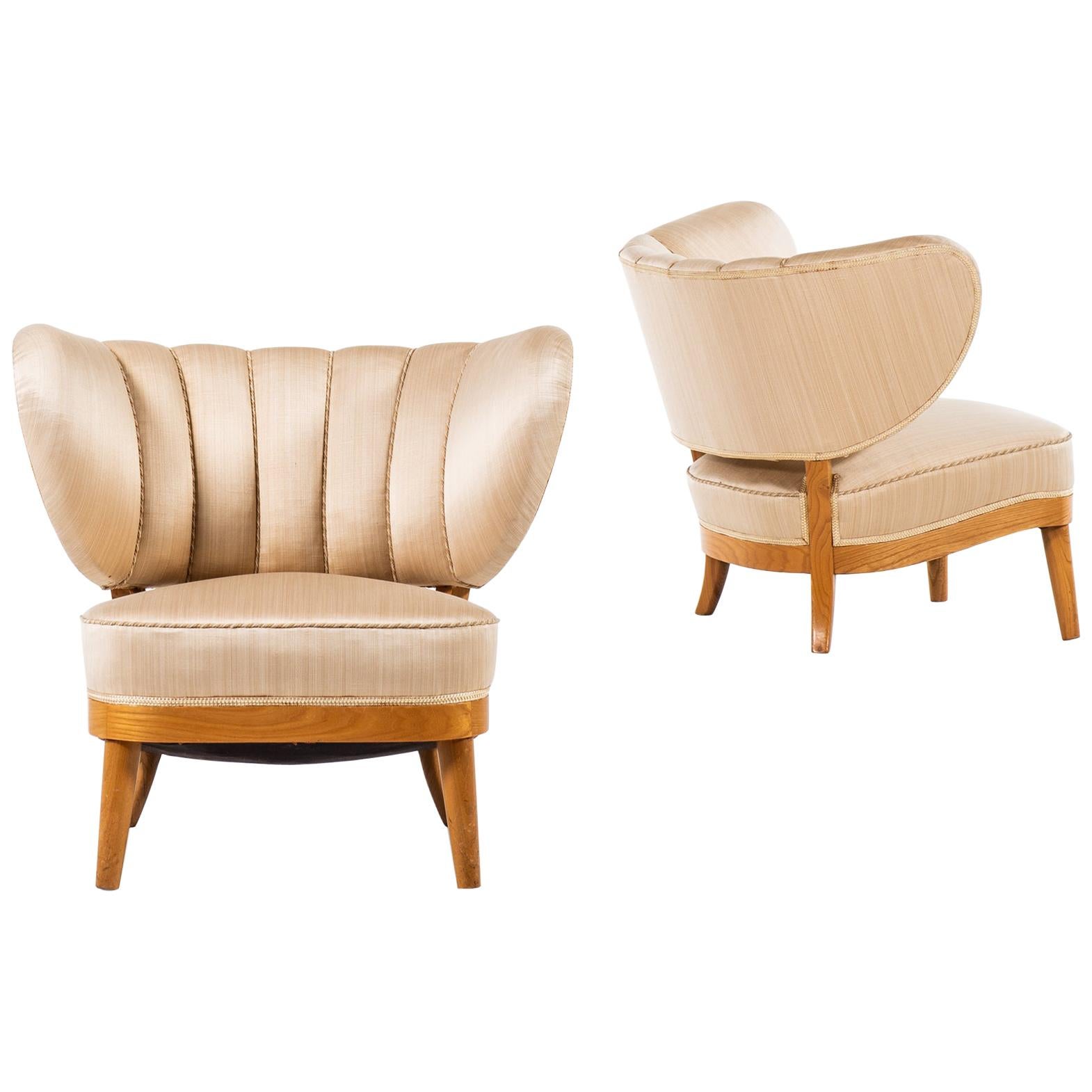 Otto Schulz Easy Chairs Produced by Boet in Sweden at 1stDibs | otto schulz  boet