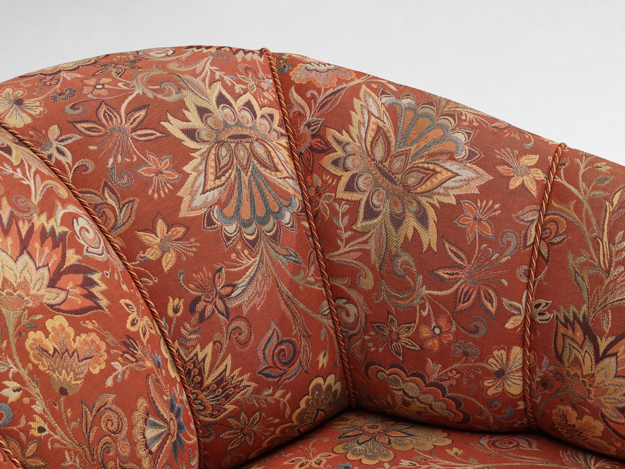 Tessuto Otto Schulz per Boet Lounge Chair Tappezzeria floreale