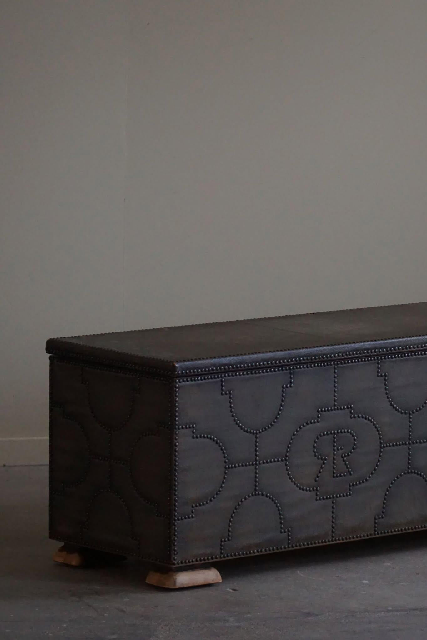 Otto Schulz for BOET, Rare Art Deco Chest/Bench made in 1944, Swedish Modern 6