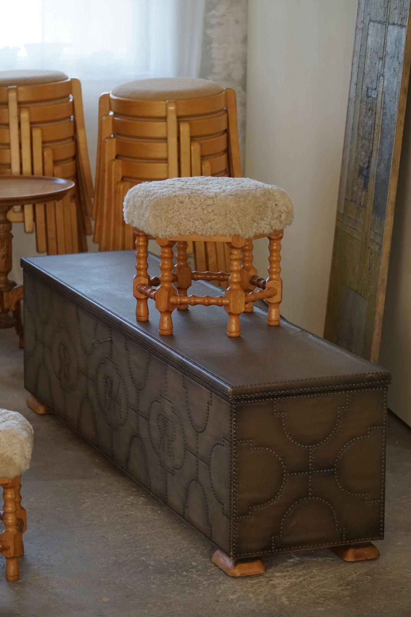 Otto Schulz for BOET, Rare Art Deco Chest/Bench made in 1944, Swedish Modern 11