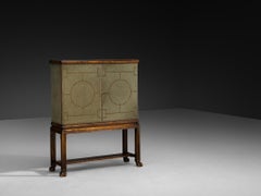 Otto Schulz per Boet Armadio raro in velluto di Sage, betulla e chiodi d'ottone