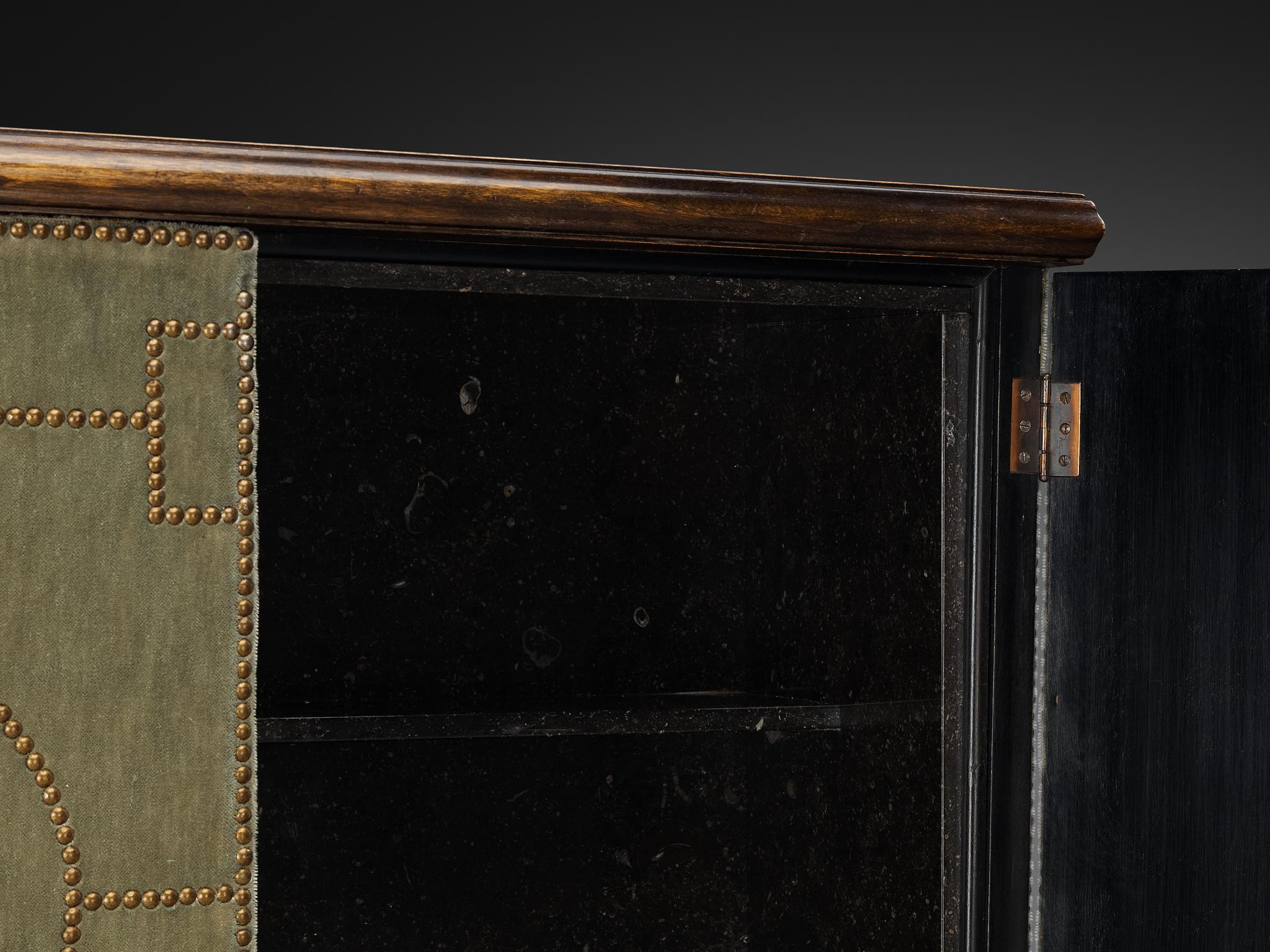 Otto Schulz per Boet Armadio raro in velluto di Sage, betulla e chiodi d'ottone in vendita 1