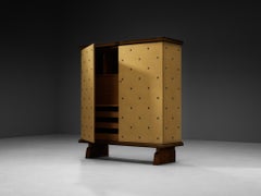 Otto Schulz for Boet Rare Cabinet with Brass Nails
