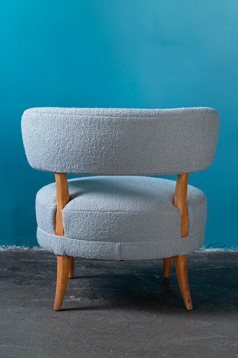 Mid-20th Century Otto Schulz Grey Wool Chair