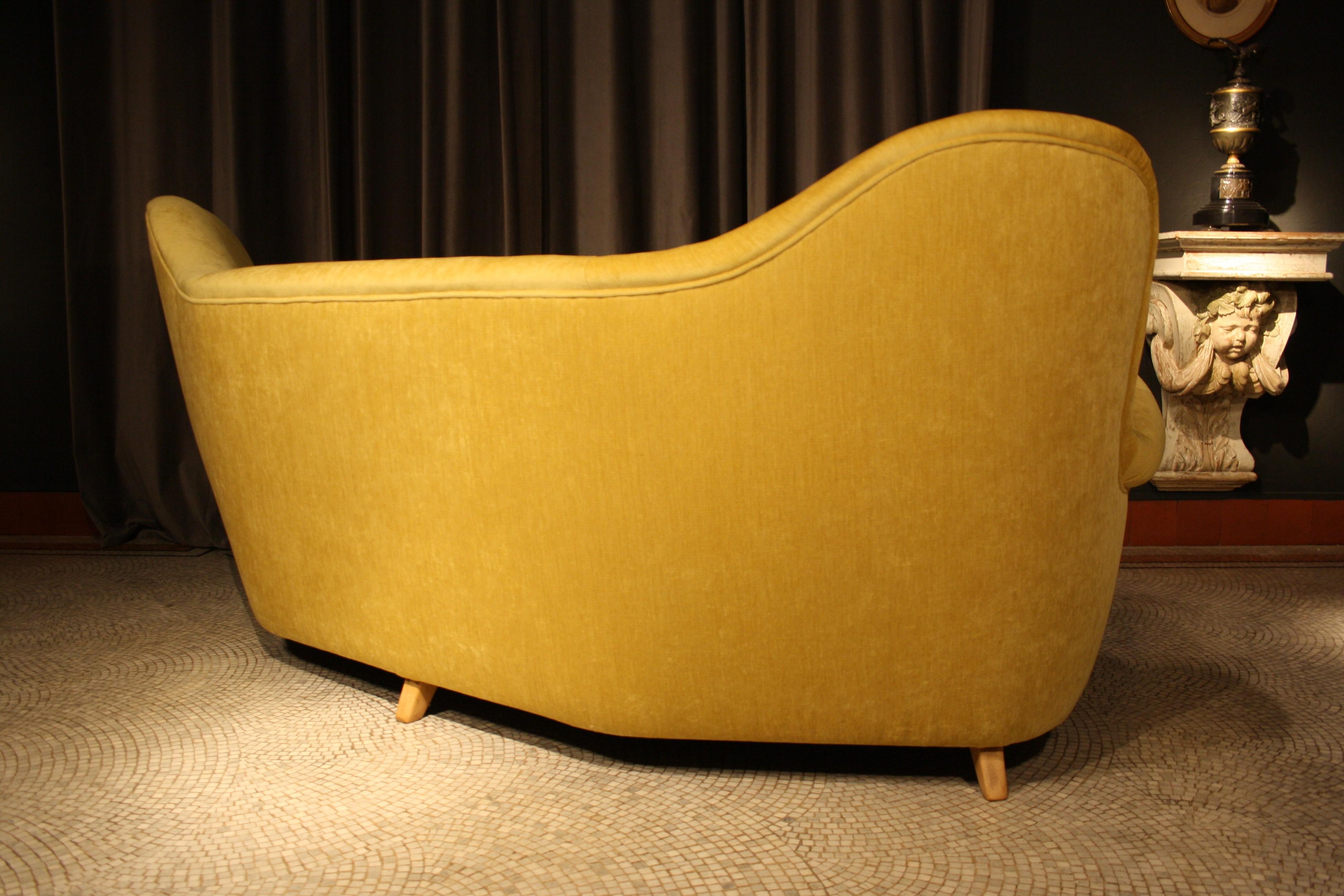 Otto Schulz High Back Banana Sofa for Boet, 1930s 2