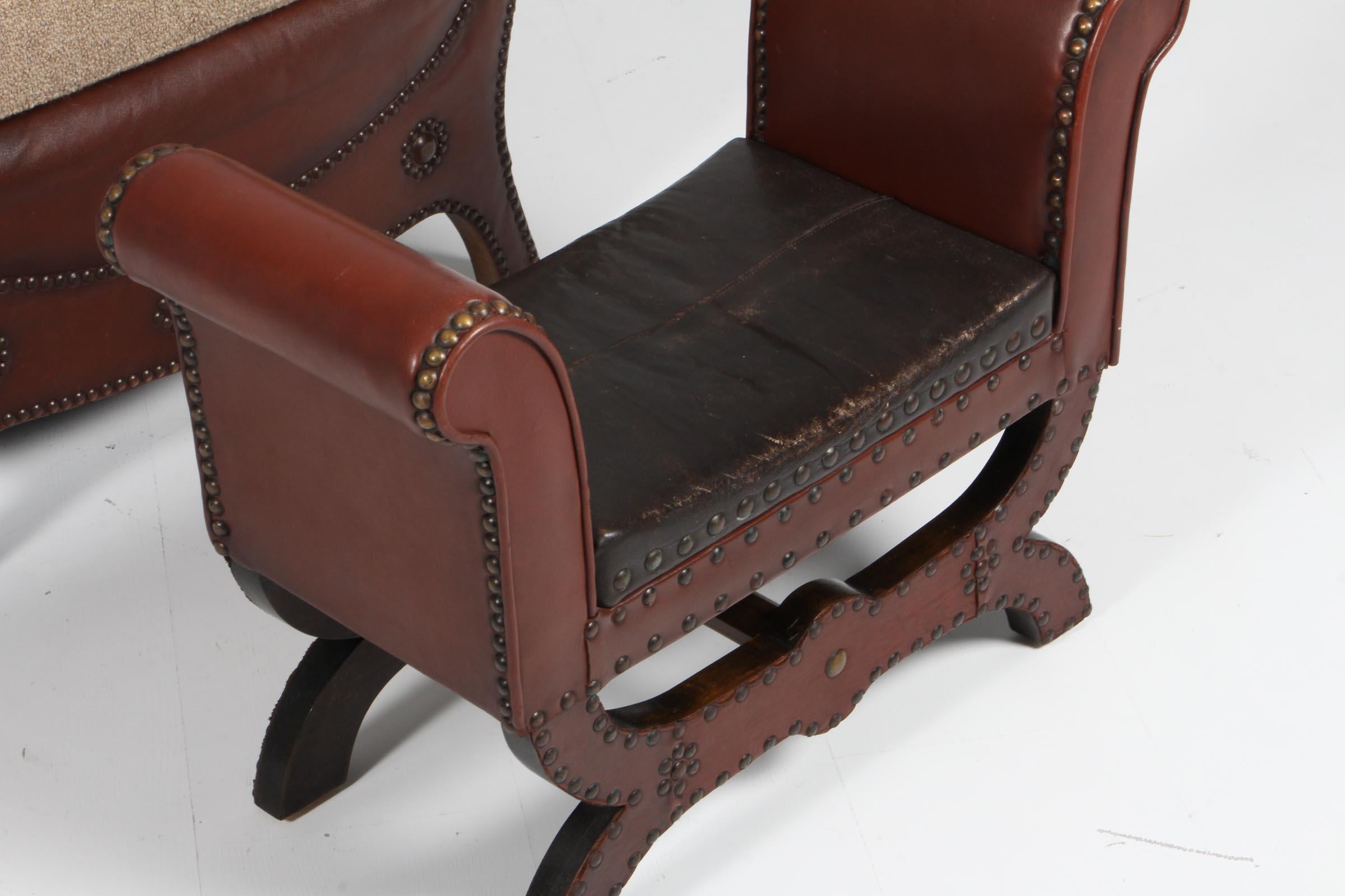 Mid-20th Century Otto Schulz, Lounge Chair and Ottoman For Sale