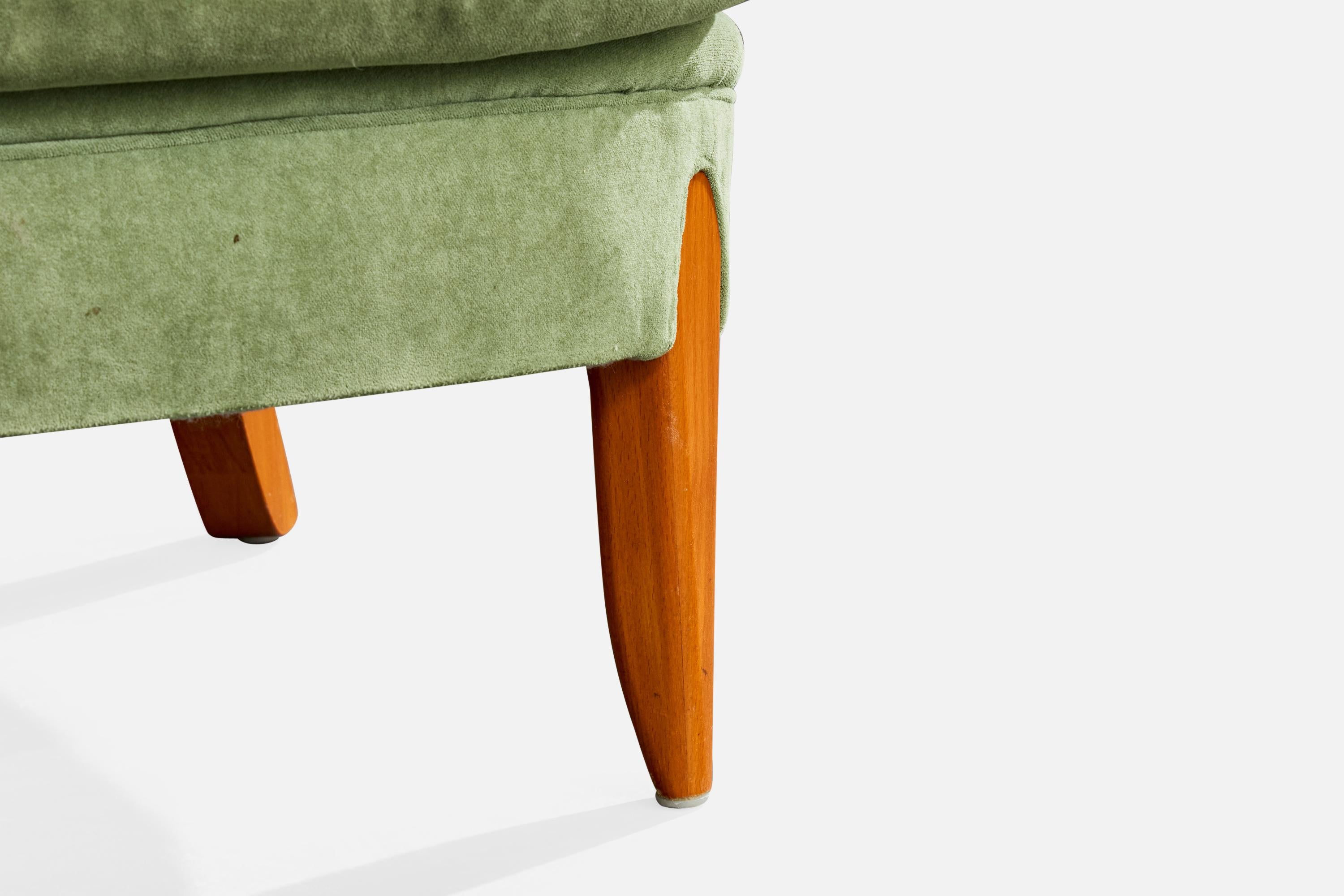 Otto Schulz, Sedia da salotto, Wood, Fabrice, Svezia, anni '40 in vendita 4