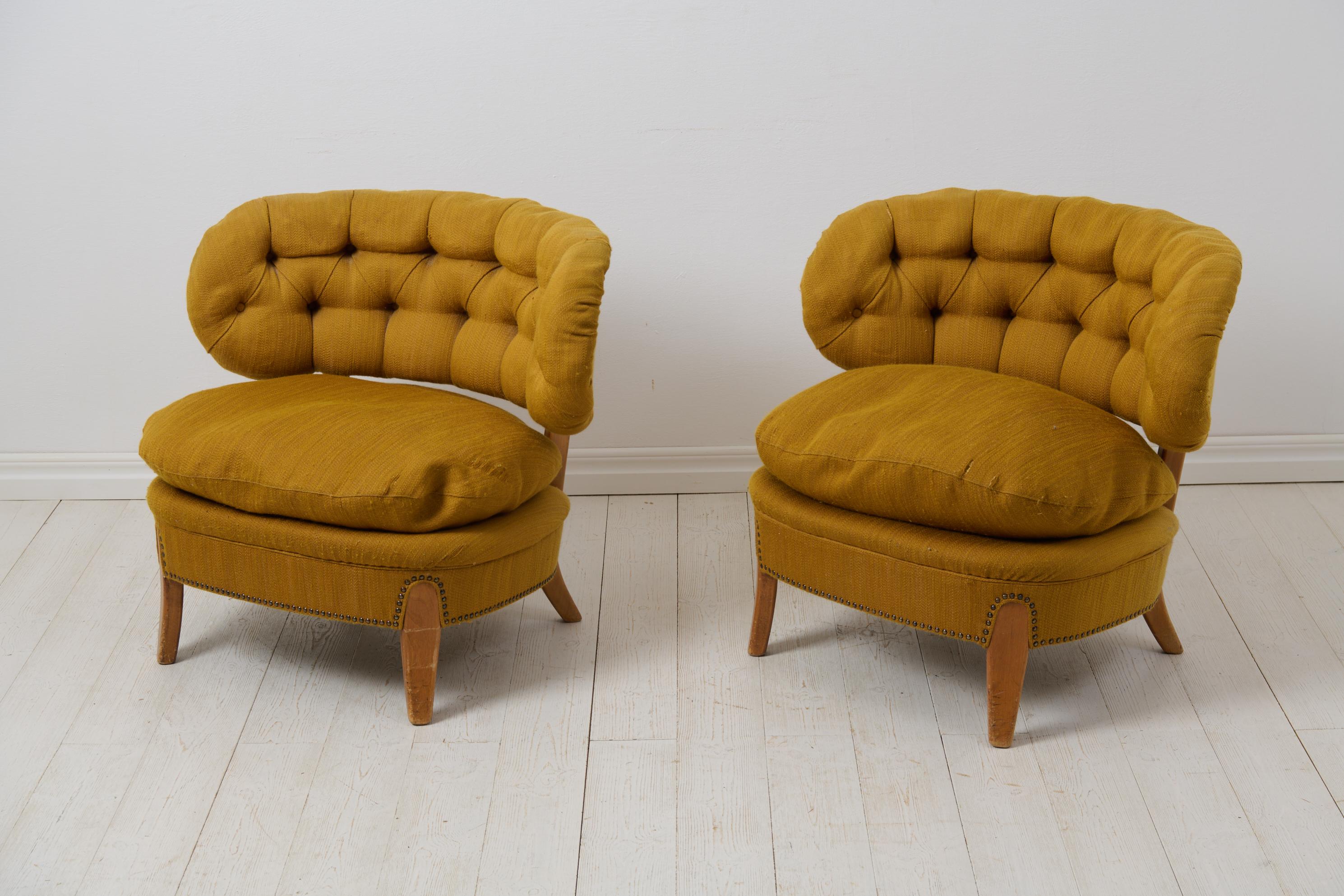 Otto Schulz Lounge Chairs, Pair of Scandinavian Modern Original Schulz For Sale 1