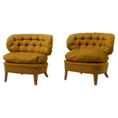 Vintage Otto Schulz Lounge Chairs, Pair of Scandinavian Modern Original Schulz