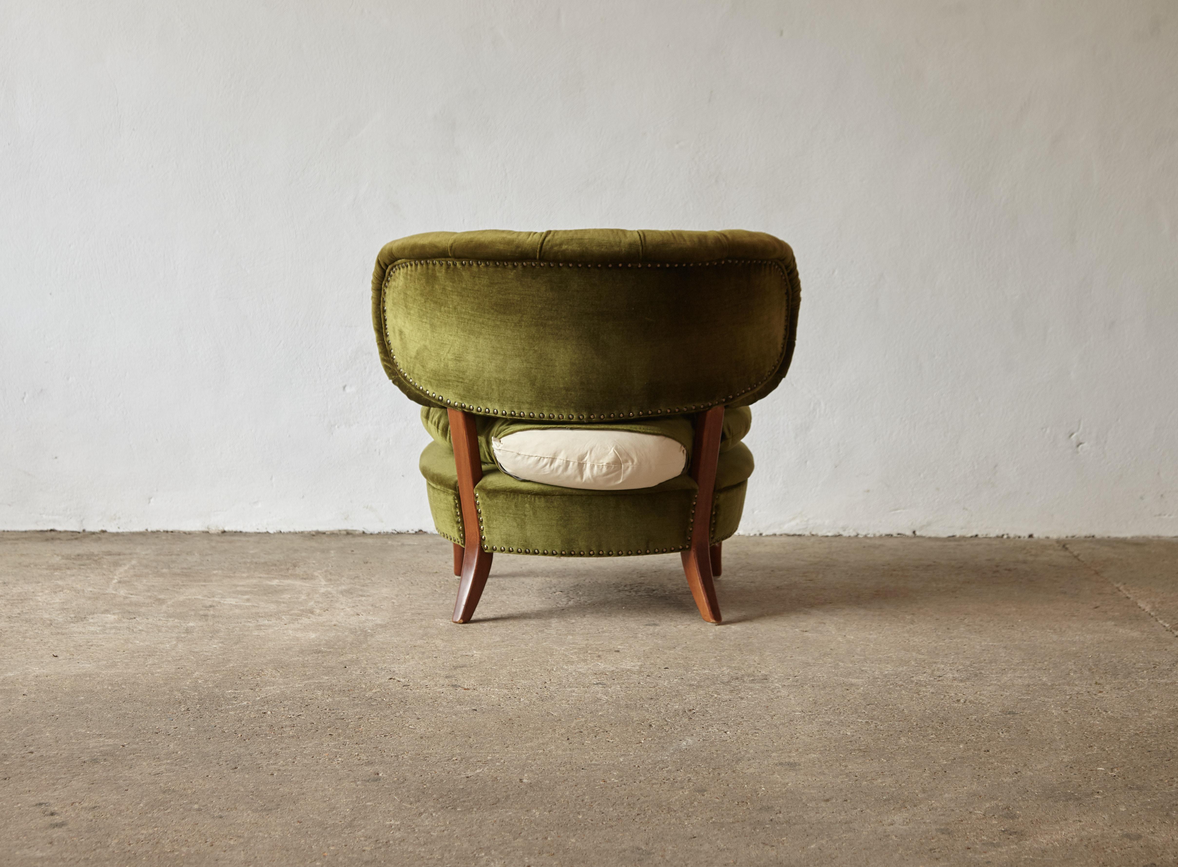 20th Century Otto Schulz “Schulz” Lounge Chair for Jio Möbler, Jönköping, Sweden, 1950s