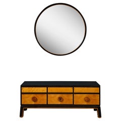 Otto Schulz Sideboard and Mirror, Circa 1930-40