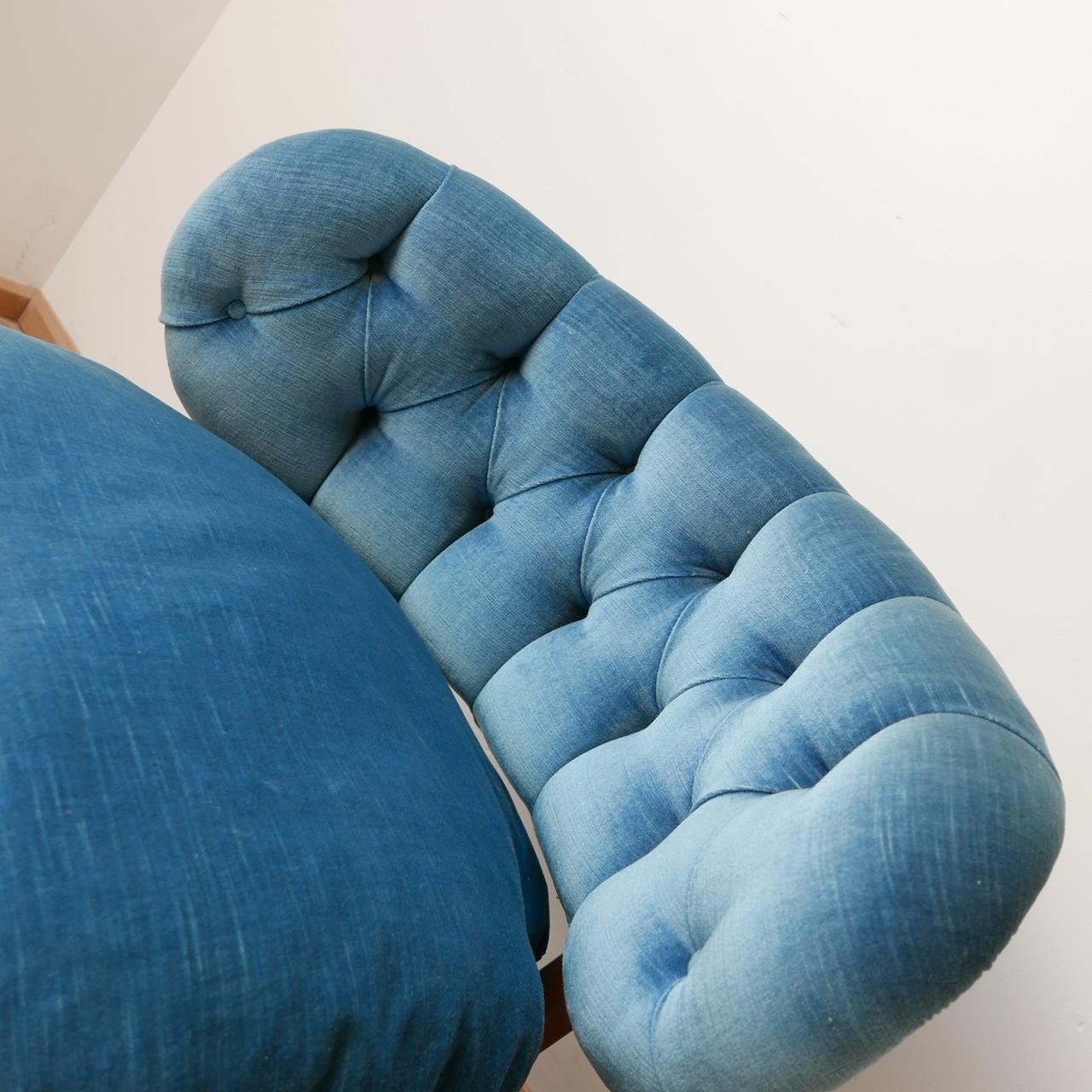 Velvet Otto Schulz Swedish Mid-Century Easy Lounge Chair