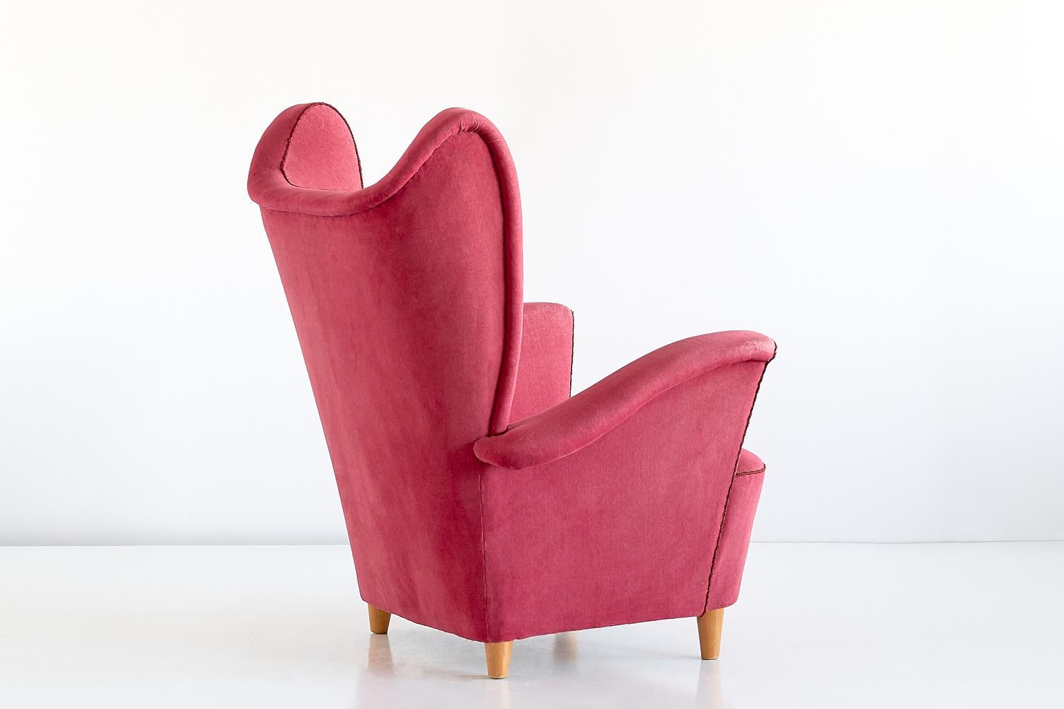 Otto Schulz Wingback Armchair for Boet, Sweden, Late 1940s 3