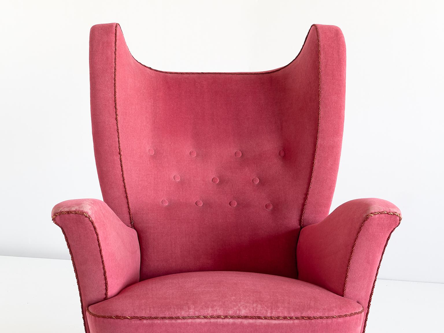 Otto Schulz Wingback Armchair for Boet, Sweden, Late 1940s 4