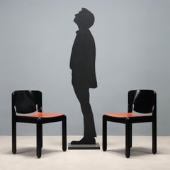 Ocho sillas '122' de Vico Magistretti para Cassina 1960s-70s