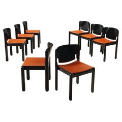 Huit chaises '122' de Vico Magistretti pour Cassina 1960s-70s